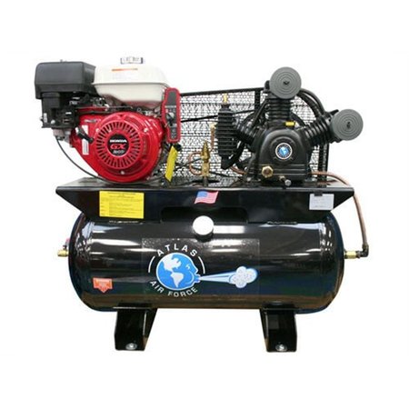 ATLAS AUTOMOTIVE EQUIPMENT ATLAS GAS POWERED 8HP 30 GALLON AIR COMPRESSOR ATEATAF17G